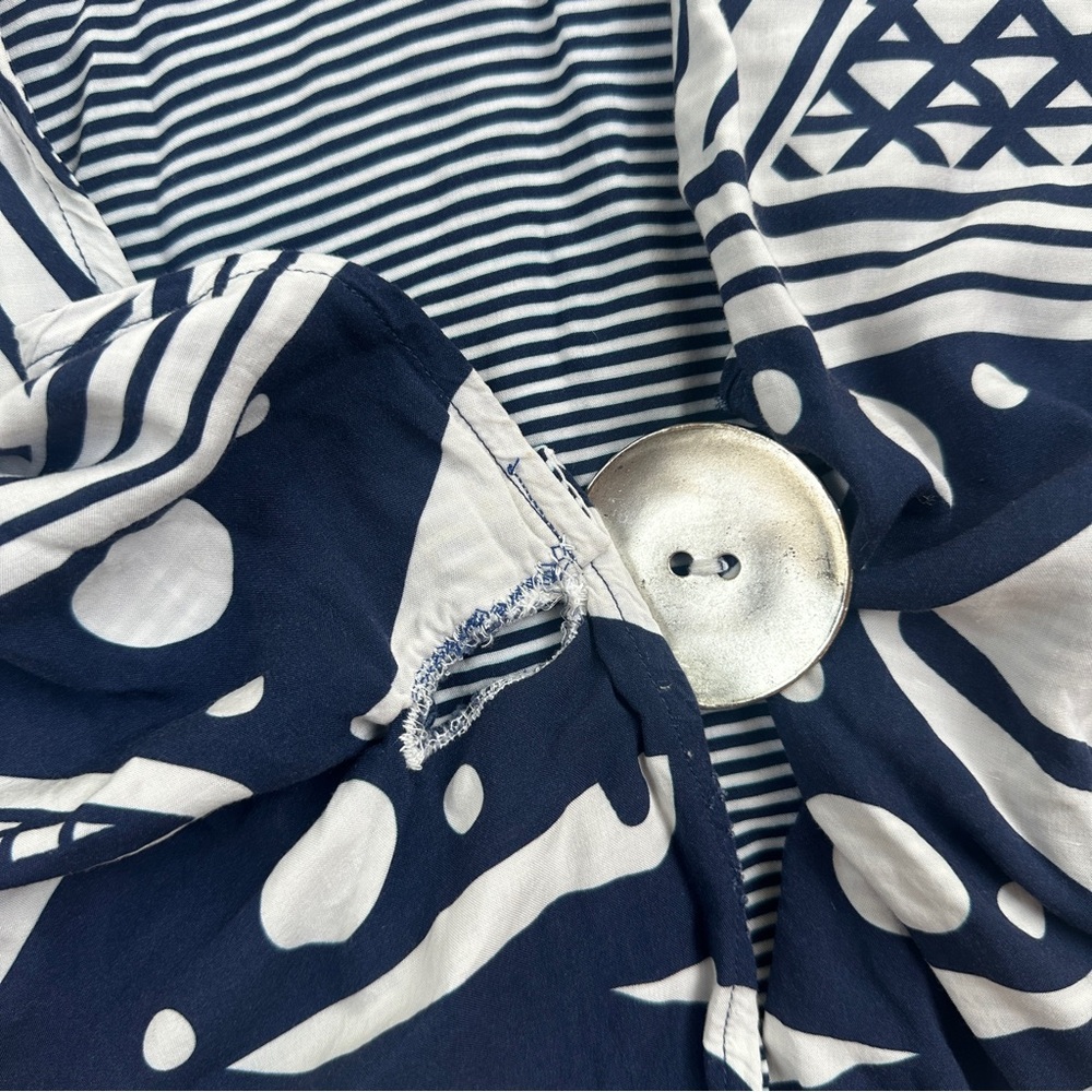 FARM Rio Blue and White Patterned Jacket - Picture 4 of 6